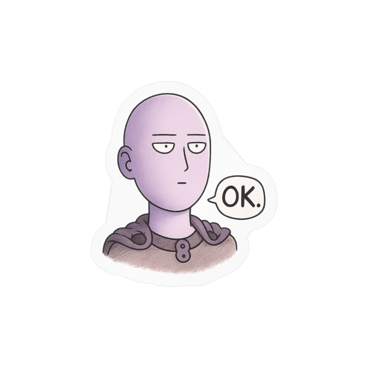Scribble OK Sticker | Cute Hand-Drawn Vinyl Decal - alternate angle 3, merchandise