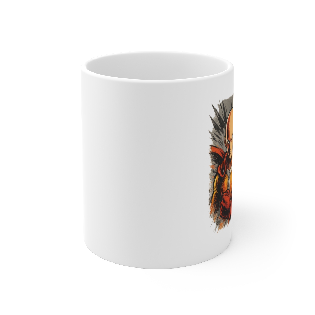 Saitama One Punch Man Anime Hero Ceramic Mug - alternate angle 1, merchandise