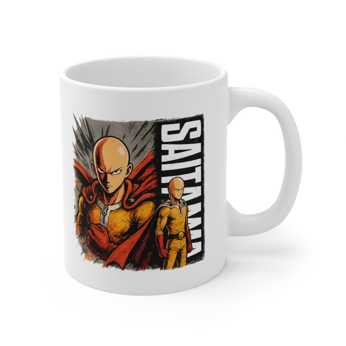 Saitama One Punch Man Anime Hero Ceramic Mug - Official Mugs & Drinkware merchandise