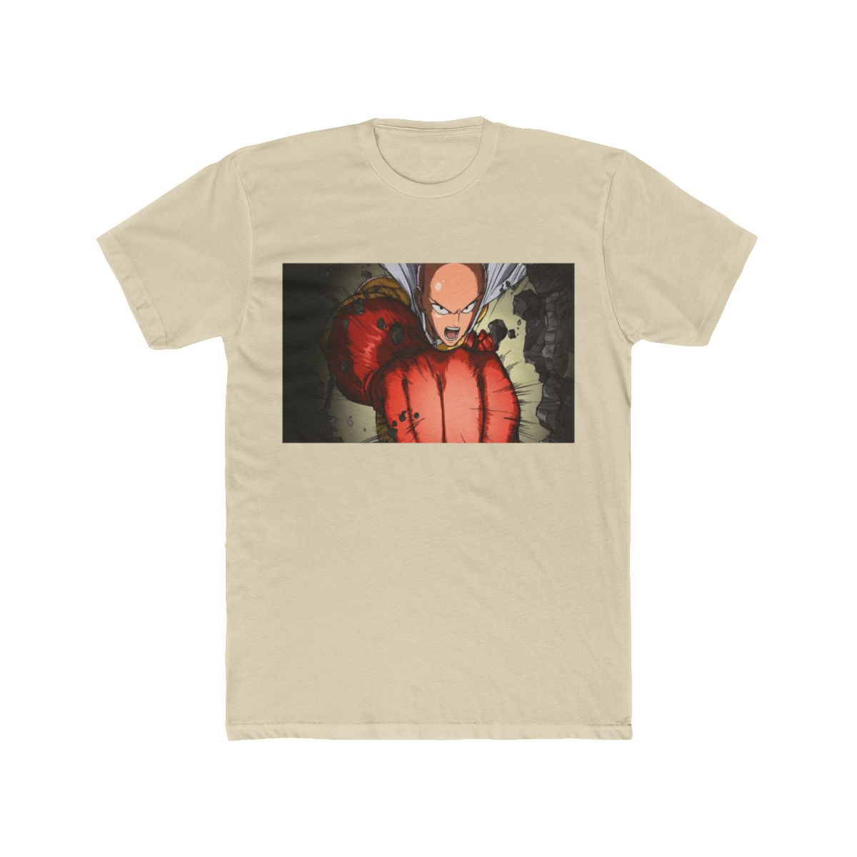 Saitama Delivering Punch T Shirt - One  Punch Man - alternate angle 4, merchandise