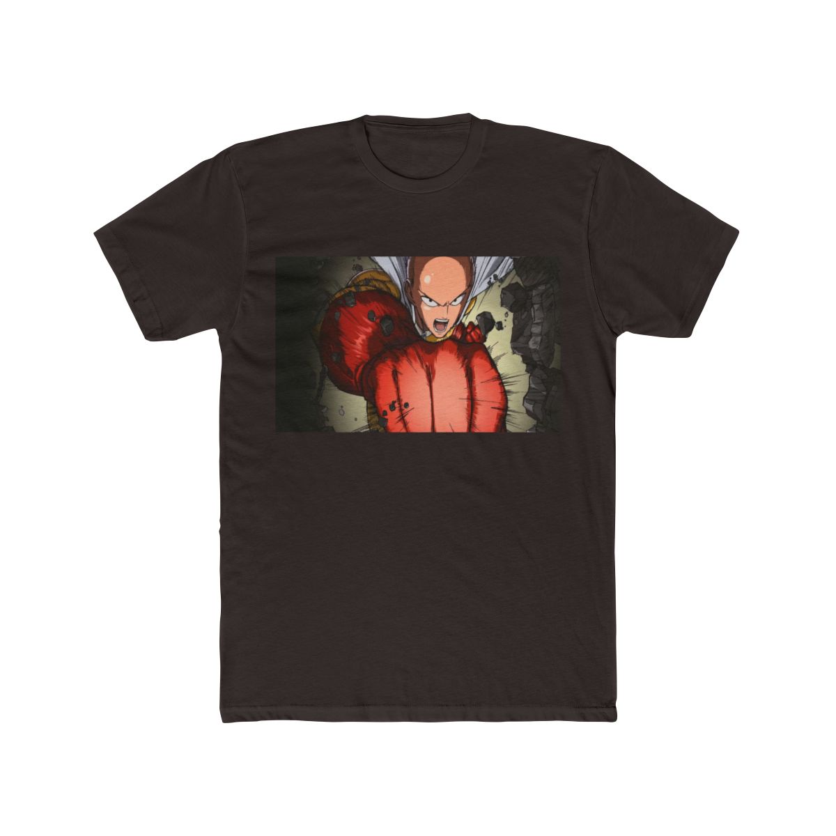 Saitama Delivering Punch T Shirt - One  Punch Man - alternate angle 3, merchandise