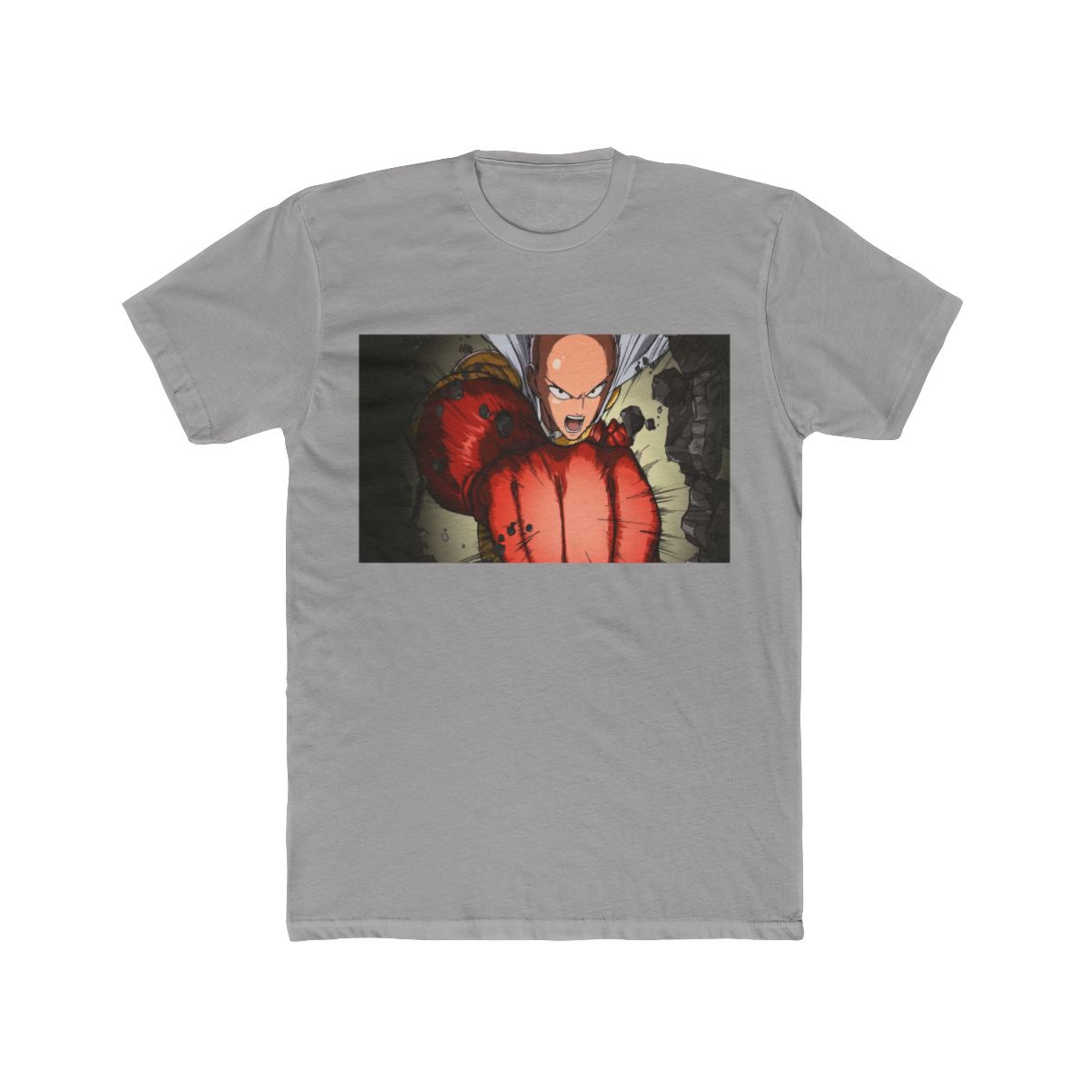 Saitama Delivering Punch T Shirt - One  Punch Man - alternate angle 2, merchandise