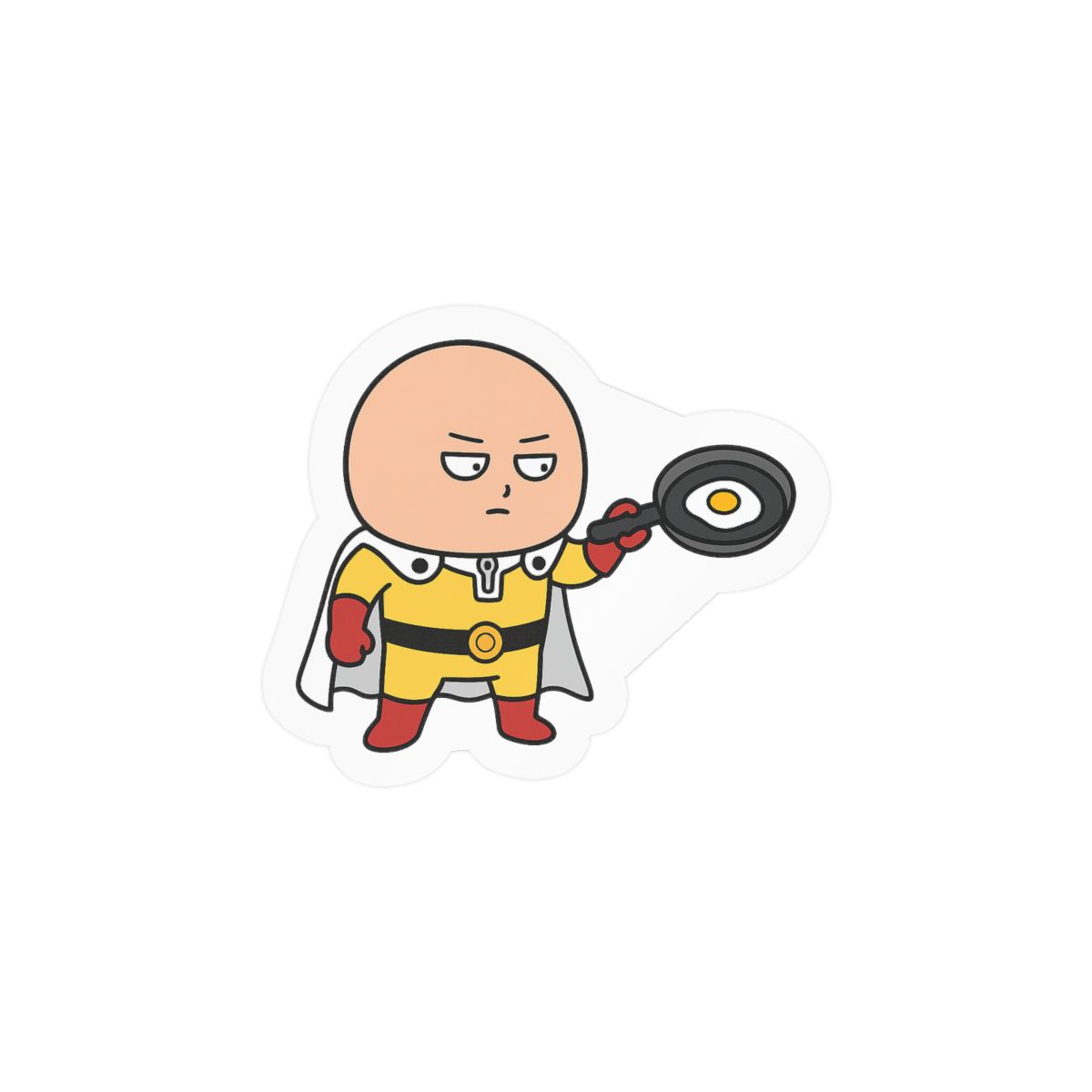 Anime Hero Egg Sticker | Cute Kawaii Vinyl Decal - alternate angle 2, merchandise