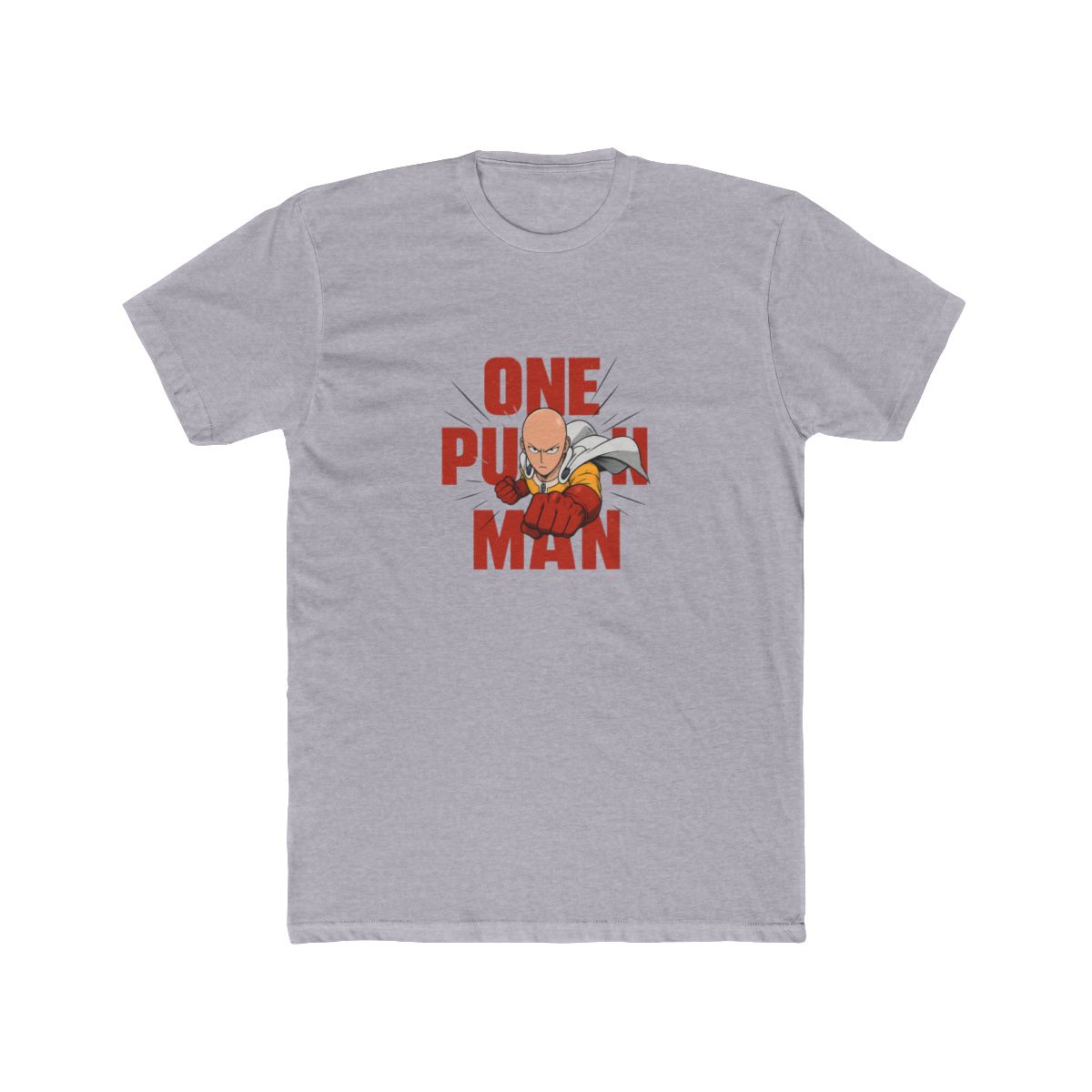 Saitama One Punch Man Punch Pose Anime T-Shirt - alternate angle 3, merchandise