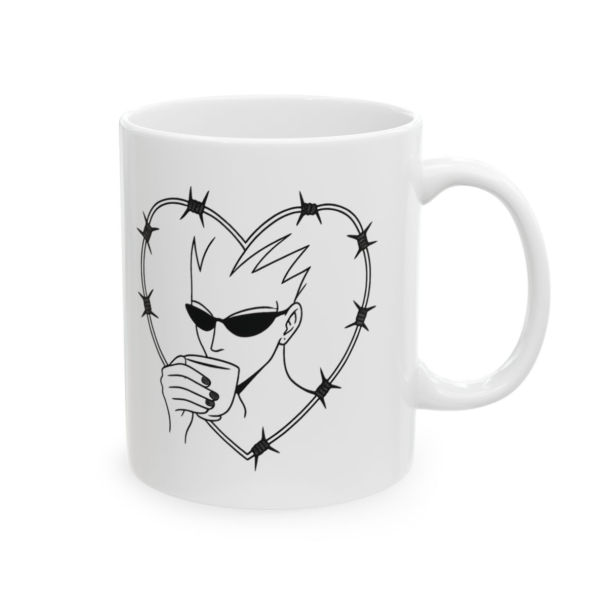 Yasu NANA Edgy Typography | Anime Coffee Mug, Japanese Nana Cup, Typography Gift - Official mugs merchandise