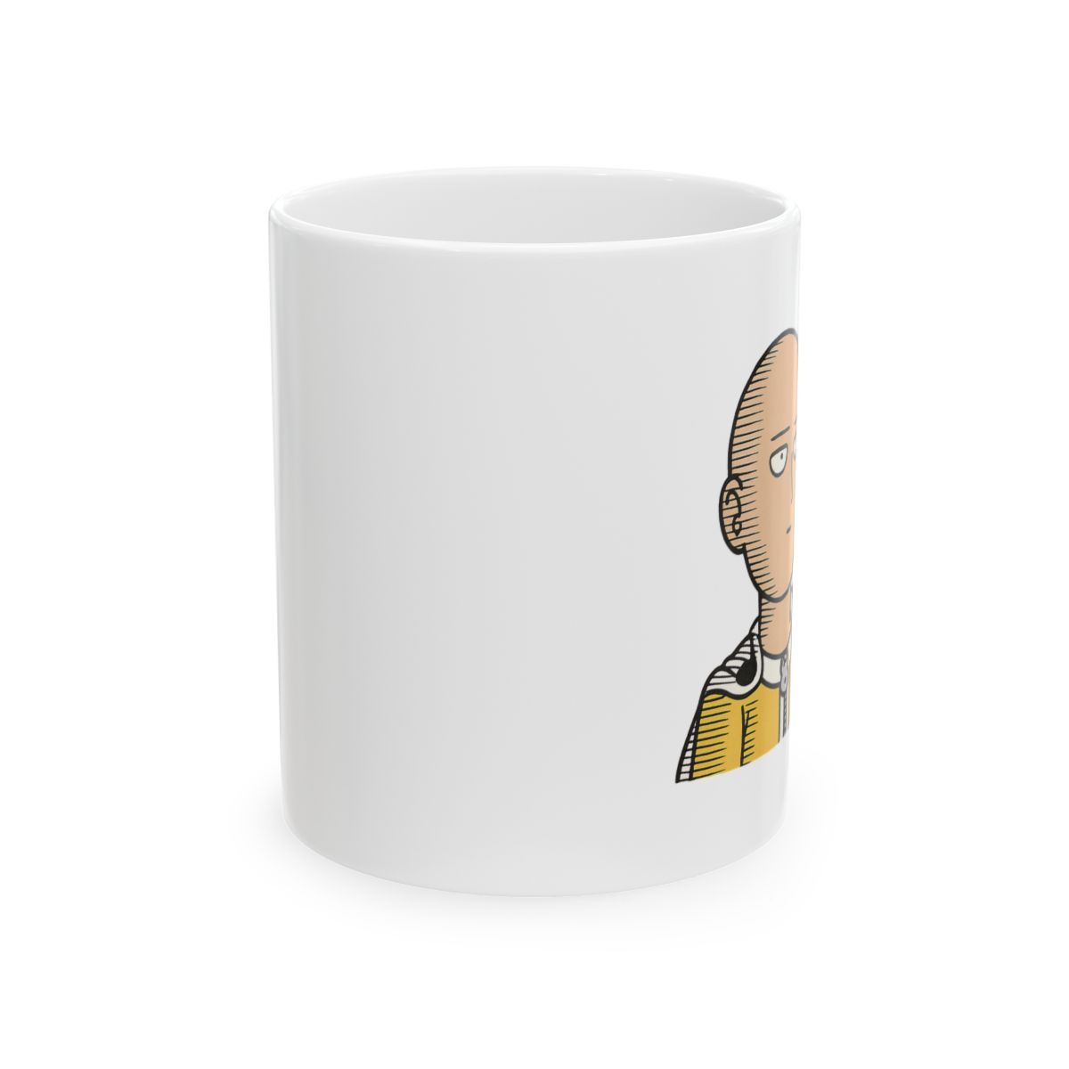 Saitama OK Gesture Hero | One Punch Man Mug, Anime Coffee Cup, Otaku Gift - alternate angle 1, merchandise