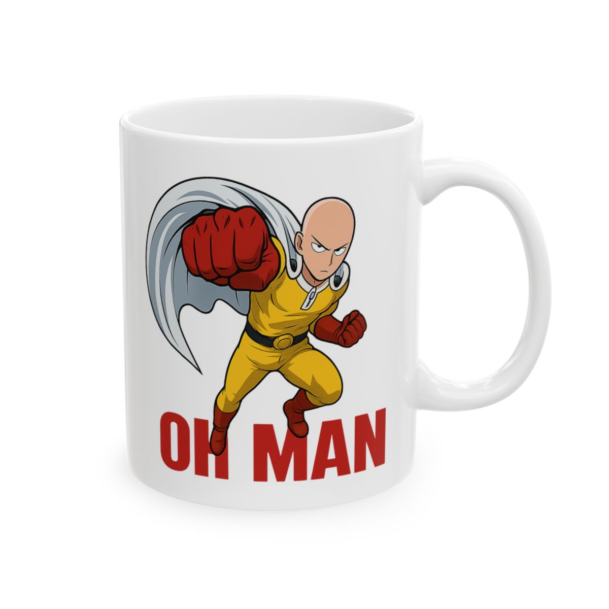 Saitama Heat Punch Reveal | One Punch Man Mug, Anime Coffee Cup, Otaku Gift - Official Mugs & Drinkware merchandise