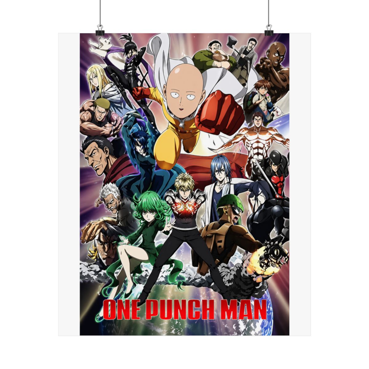 One Punch Man Poster Saitama Anime Posters Birthday Room Decorations Cool Wall Art Print Poster 12x18 - alternate angle 4, merchandise