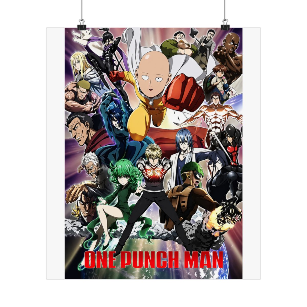 One Punch Man Poster Saitama Anime Posters Birthday Room Decorations Cool Wall Art Print Poster 12x18 - alternate angle 5, merchandise