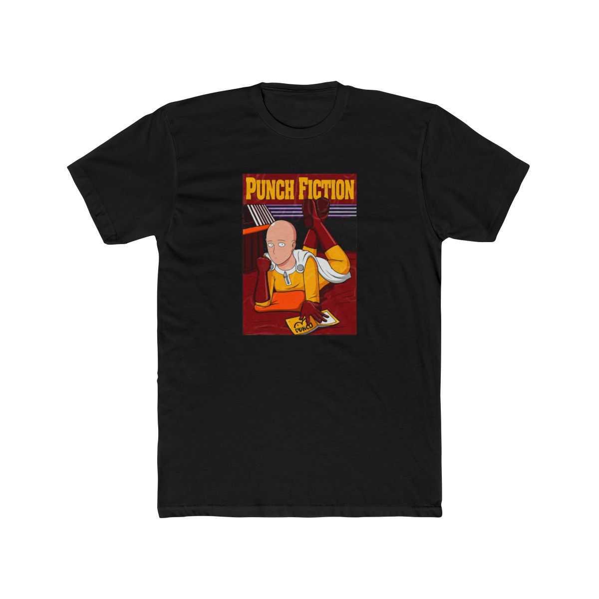 One Punchman Punch fiction T Shirt, Anime Graphic Tee, Saitama Fan Shirt, Manga Cosplay Top, Japanese Comic Merch