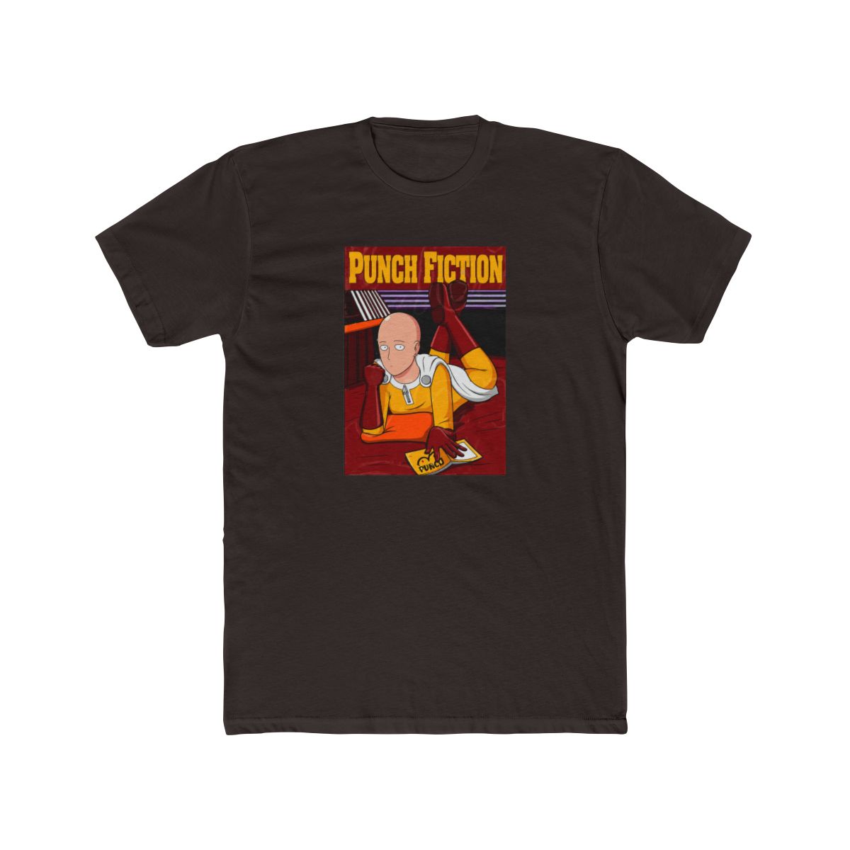 One Punchman Punch fiction T Shirt, Anime Graphic Tee, Saitama Fan Shirt, Manga Cosplay Top, Japanese Comic Merch - alternate angle 5, merchandise