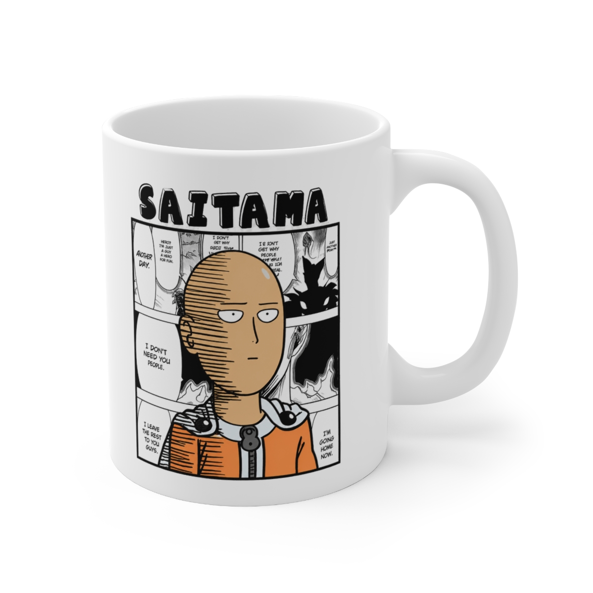 One-Punch Man Saitama Comic Panel Ceramic Mug - Official mugs merchandise