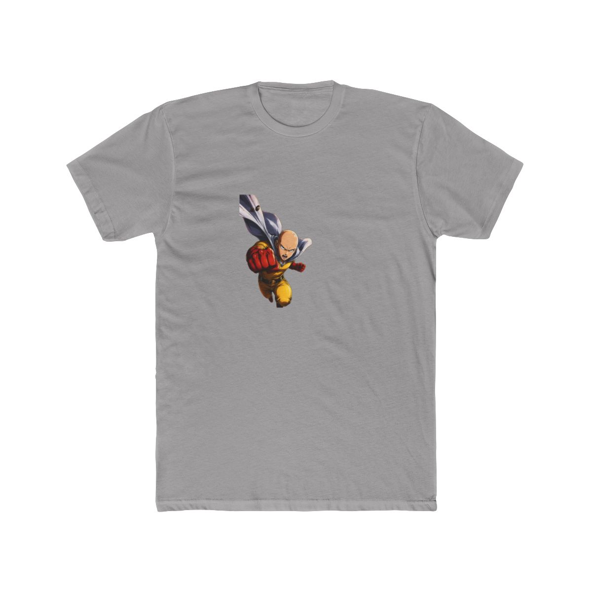 with a vibrant graphic of a bald superhero in a yellow suit and red gloves, mid T-Shirt - Official t-shirts merchandise
