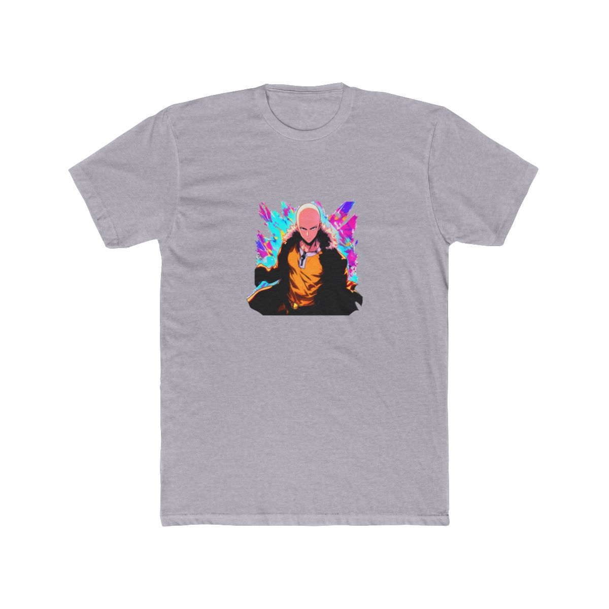 Saitama One-Punch Man Heroic Art Print T Shirt - alternate angle 5, merchandise