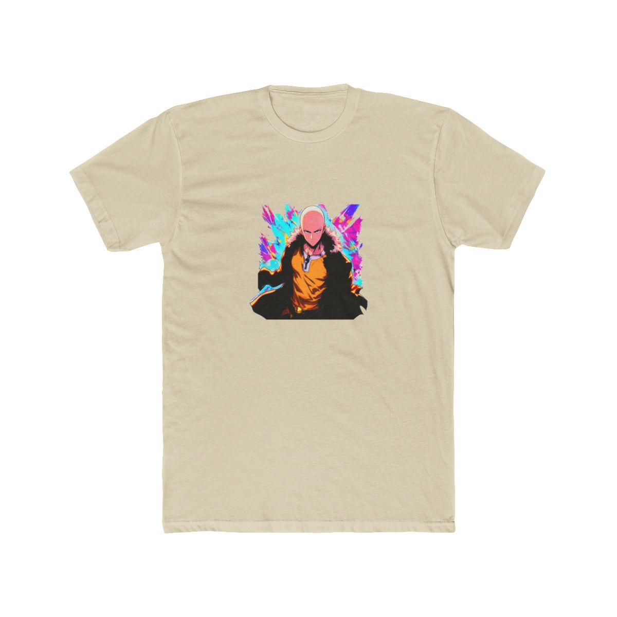 Saitama One-Punch Man Heroic Art Print T Shirt - alternate angle 4, merchandise