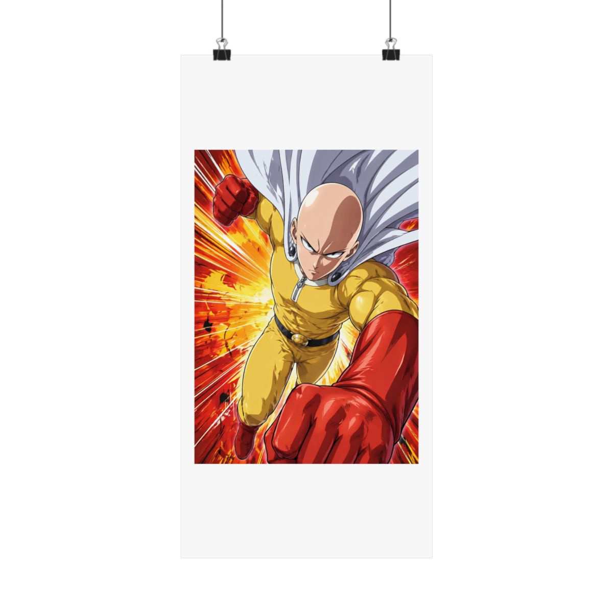 JUST FUNKY One Man Punch Foil Print Saitama 16oz Carnival Cup w/Straw & Lid - Official posters-wall-art merchandise